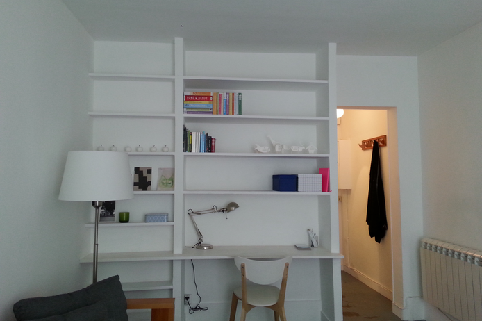 Living room Paris apartment - The Keller - Impeccable apartment for two near Bastille