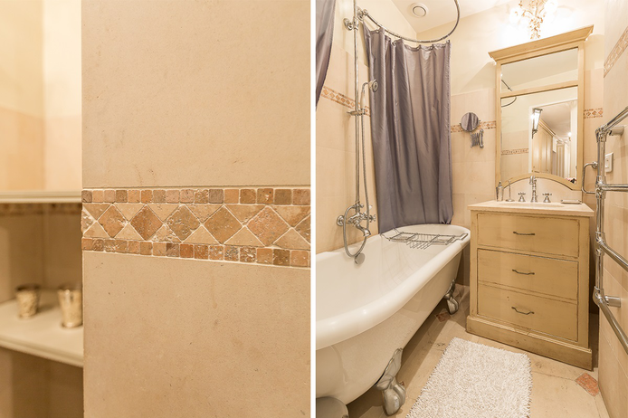 Main Bathroom Paris apartment - "La Fille du Calvaire" - Long-term Rental