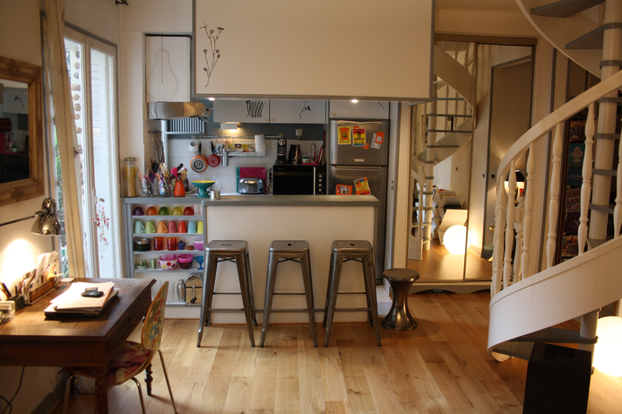 1 Paris apartment - "Le Veneto" - Designer duplex with terrace bordering Latin Quarter
